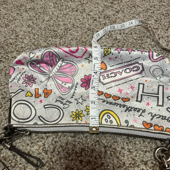Coach Poppy Graffiti Butterfly Shoulder Bag - Picture 7 of 8